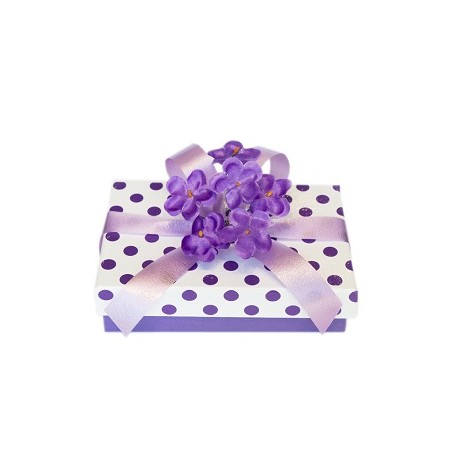 PURPLE POLKA DOTS BOX SOFT VIOLET CANDIES 20 UNITS