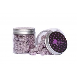 ROUND PET JAR VIOLET CANDIES 90 G