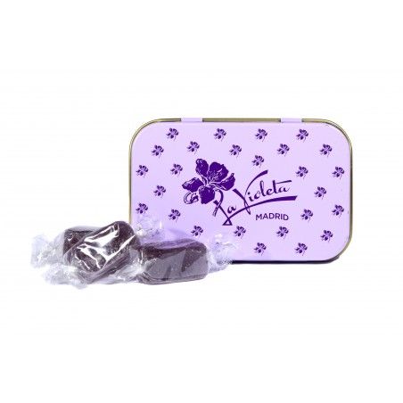 7 UNITS SOFT VIOLET CANDIES IN SMALL TIN