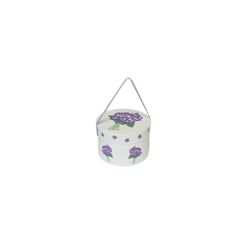 BASIC HAT BOX 100 GR CANDIED VIOLET FLOWERS