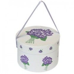 180 G SUGAR COATED VIOLET FLOWERS IN DELUXE HAT BOX