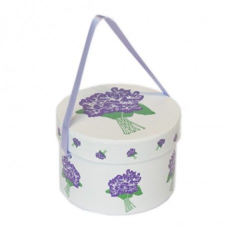 100 G SUGAR COATED VIOLET FLOWERS IN BASIC HAT BOX